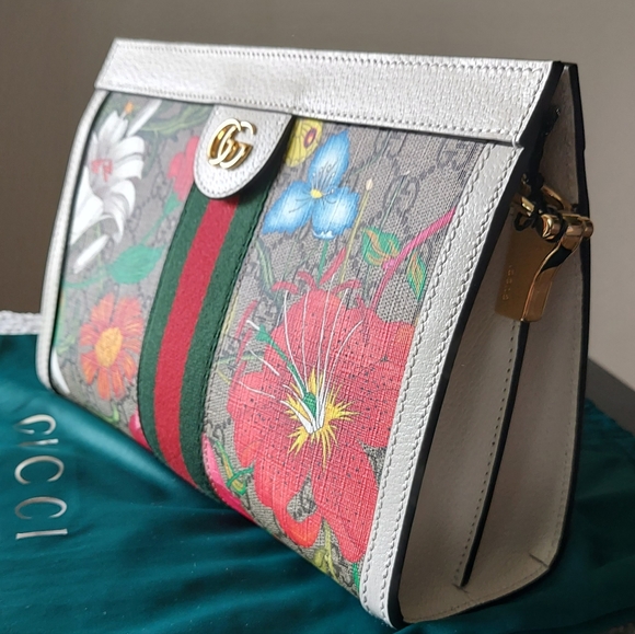 Gucci Handbags - Gucci Flora Ophidia Clutch/Shoulder Bag